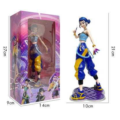 22cm K-Pop Demon Hunters Anime Figures – Rumi, Zoey, Mira, Saja Vinyl Action Toy Collectibles for Fans & Cosplay Gifts
