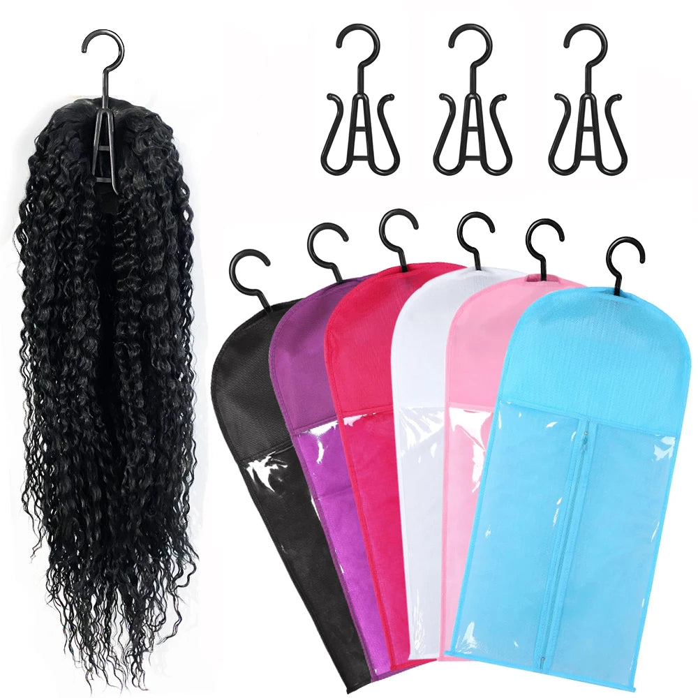 Extra Long Wig Storage Bag | Hair Extension Storage with Hanger for Wigs, Hairpieces & Extensions