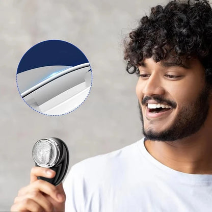 Waterproof Mini Electric Shaver – Portable Rechargeable Travel Beard & Facial Grooming Trimmer Tool