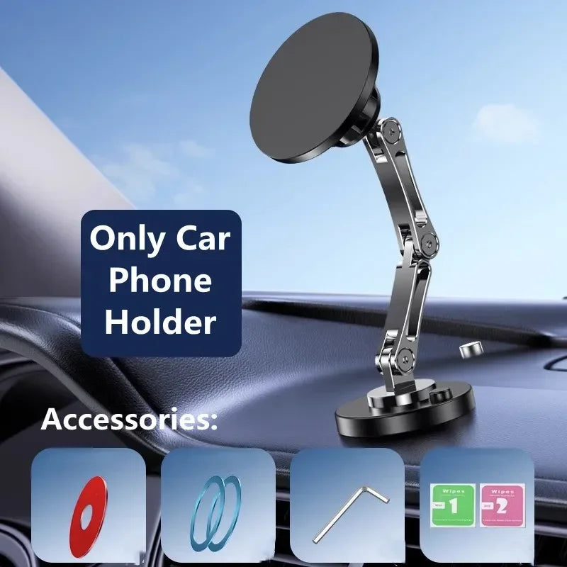 Magnetic Wireless Car Charger Stand – Fast Charging Mount & Phone Holder for MagSafe iPhone 15/14/13/12 Series