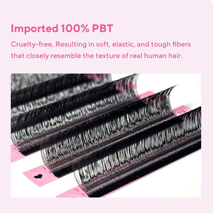 DIYDAY U-Shaped 3D Volume Eyelash Extensions — Easy-Apply Natural Wispy U YY Shape Faux Mink Lashes for Makeup