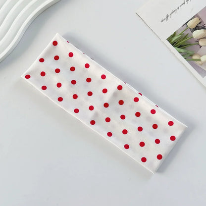 Retro Polka Dot Button Headband - Y2K French Style Cute Sweet Hair Accessory