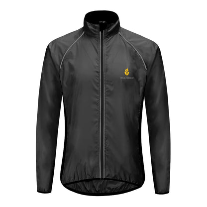 WOSAWE Men's Windproof Waterproof Cycling Jacket – Reflective MTB Bike Windbreaker & Vest