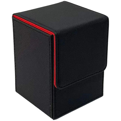 Leather Trading Card Deck Box - Single-Sleeve Storage Case for 100+ Cards
