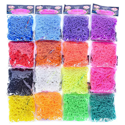 Pantone Color Rainbow Rubber Bands for Loom Bracelets – Western European Style DIY Arts & Crafts Kit