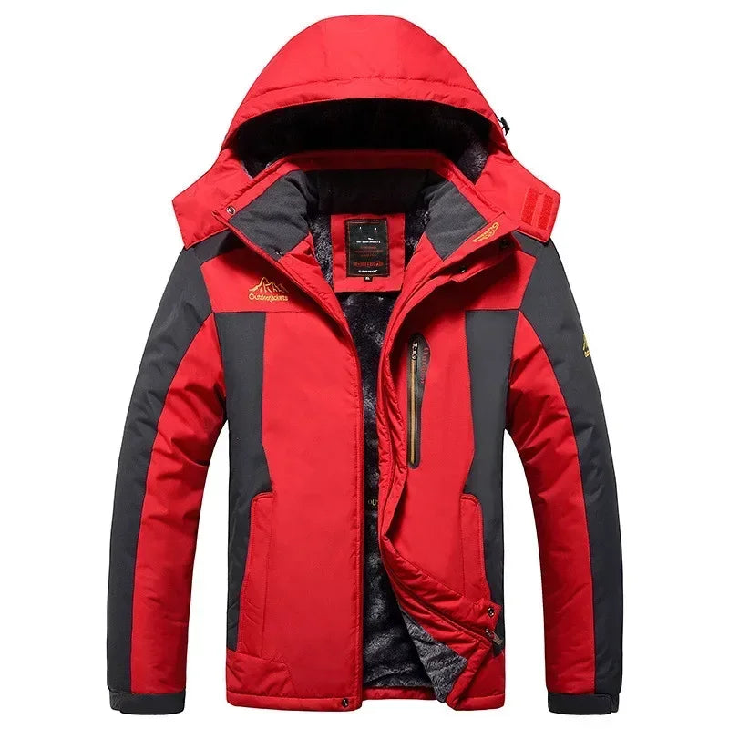 Men’s Winter Parka Jacket - Thick Warm Waterproof Hooded Fleece Coat, Plus Size up to 9XL
