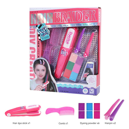 Children's Simulated Hair Dyeing Stick Set - DIY Hair & Makeup Tools, Girls' Hair Accessories & Toy Gifts