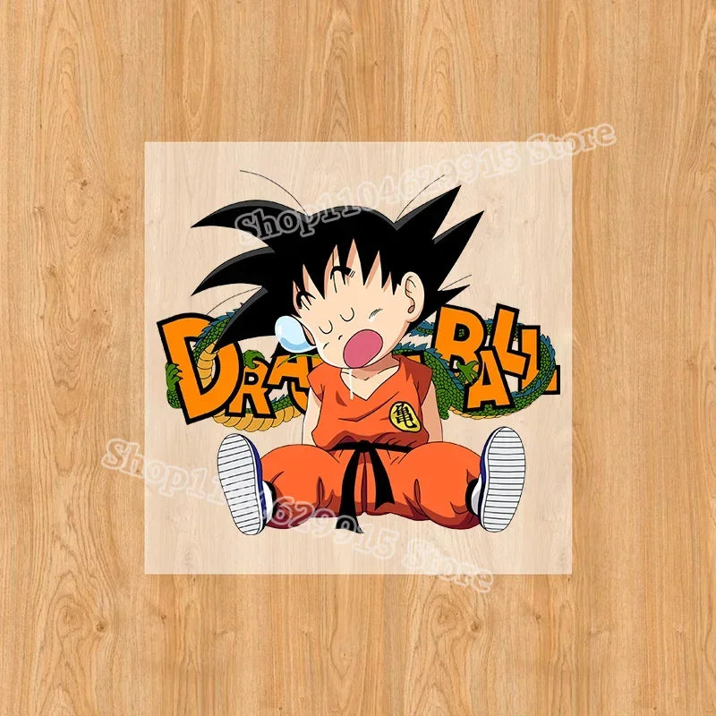 Dragon Ball Goku Heat Transfer Sticker – DIY Anime Iron-On Patch for T-Shirts & Sweatshirts