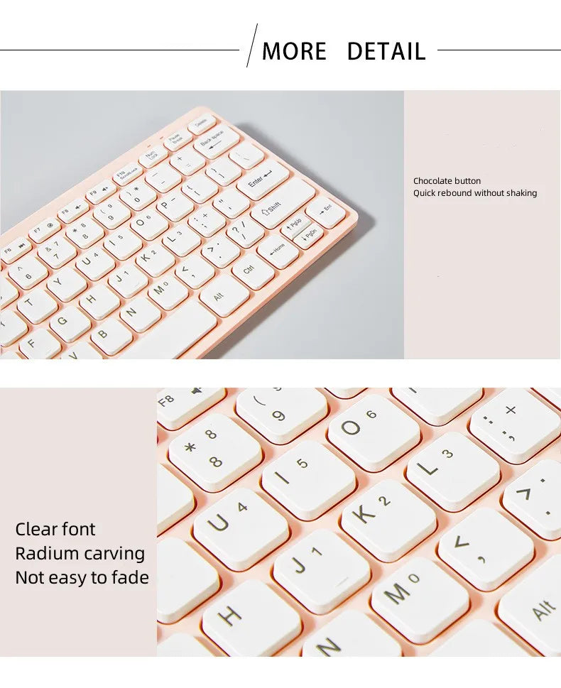 2.4G Wireless Mini Keyboard and Mouse Combo – Portable Set for Notebook, Laptop, Mac, PC, Smart TV & PS4