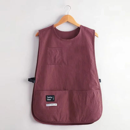 Waterproof Nylon Vest Apron - Breathable, Stain-Resistant Sleeved Kitchen Apron for Cooking, Cleaning & Household Tasks