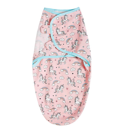 100% Cotton Newborn Swaddle Sleep Sack – Thick Infant Baby Wrap Cocoon Diaper Bag (INSULAR Summer)
