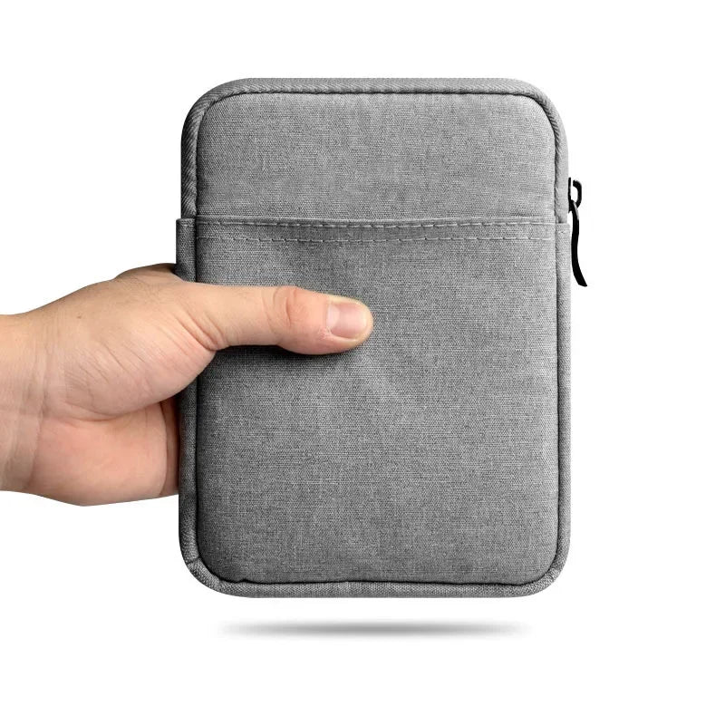 Soft Protective E-Book Sleeve Bag — 6" Case for Kindle Paperwhite 1/2/3/4 & Kobo Clara HD