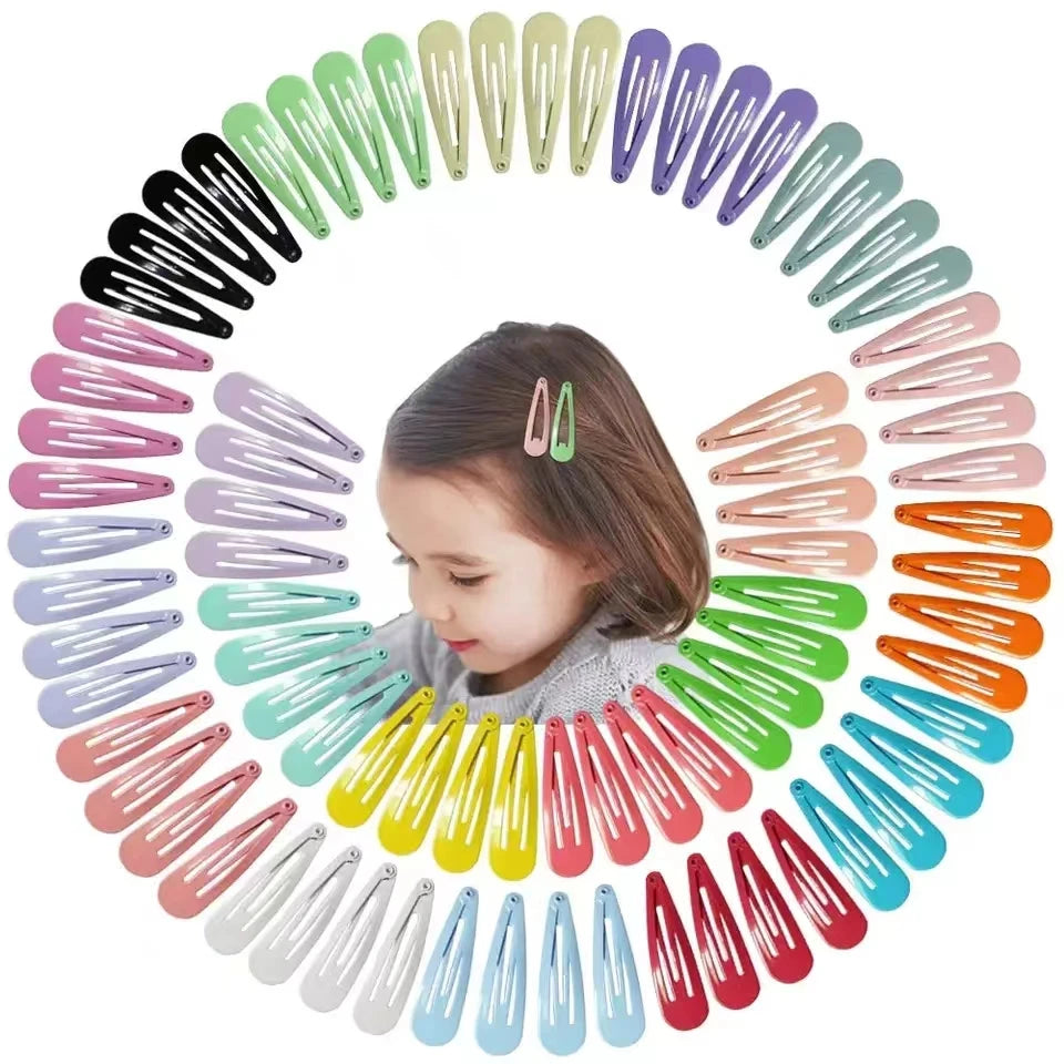 40PCS Girls Candy Color Drip Hair Clips – Korean Princess Barrettes & Hairpins, Kids Hair Accessories