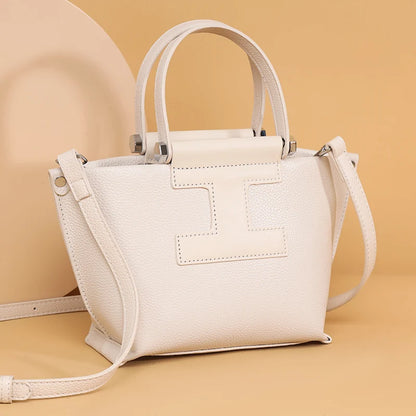 Luxury Cowhide Women’s Tote Bag – High-Quality Genuine Leather Shoulder and Crossbody Handbag, Fashionable Sac A Main