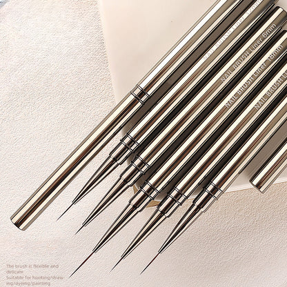 Nail Art Liner Brushes – Striping & Drawing Pens for Elongated Lines, 6–25mm Professional Manicure Design Tools