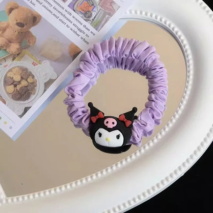 5-Piece Cartoon Hair Tie Set - Cute Elastic Hair Bands, Hair Loops & Headband Accessories for Girls