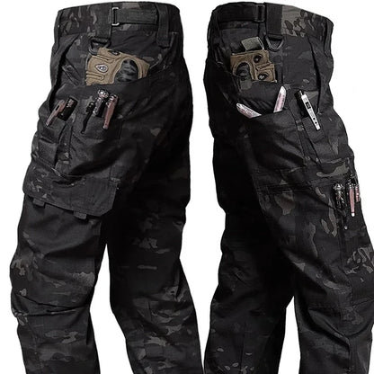 Men's Tactical Work Pants – Waterproof Outdoor Cargo Trousers with Multi-Pockets for Hiking & Workwear