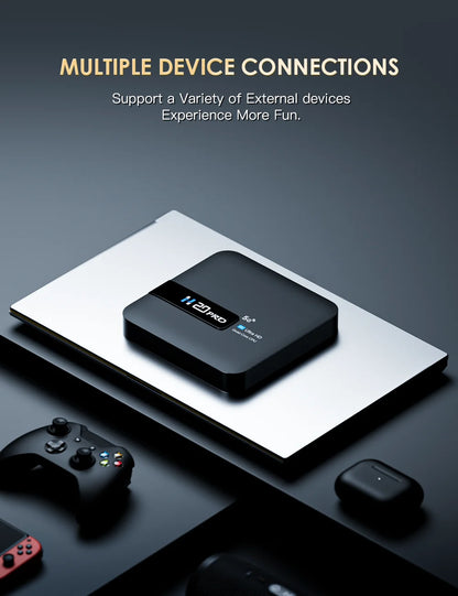 H20PRO Smart Android TV Box – Android 10.0, 16GB, Dual WiFi 2.4&5G, 4K/1080P Media Player with Play Store