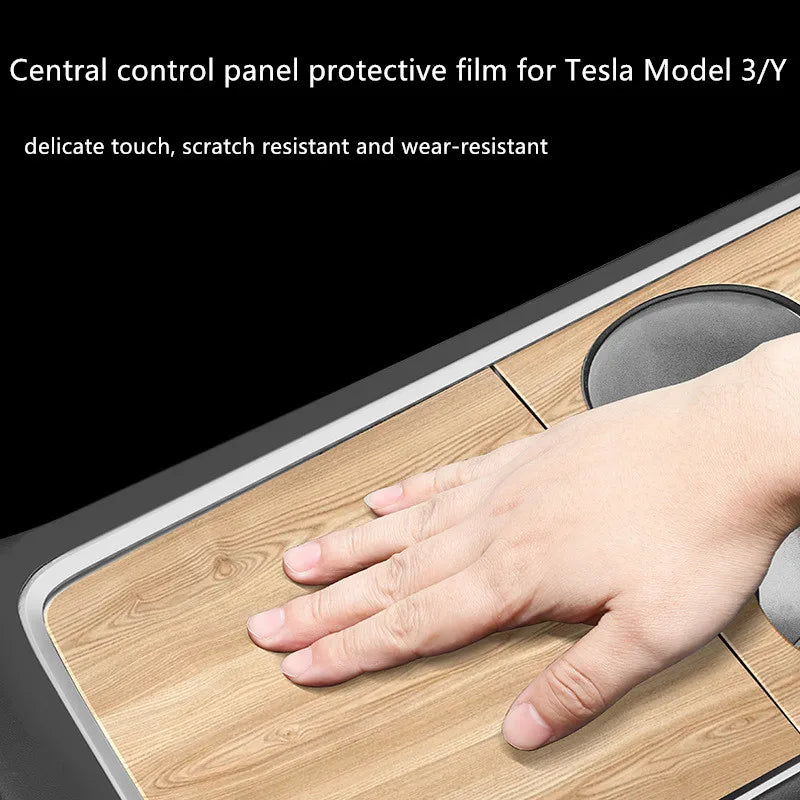 Car Protective Film Sticker for Tesla Model 3/Y – Anti-Scratch Central Control Panel Sticker Interior Auto Styling Decor