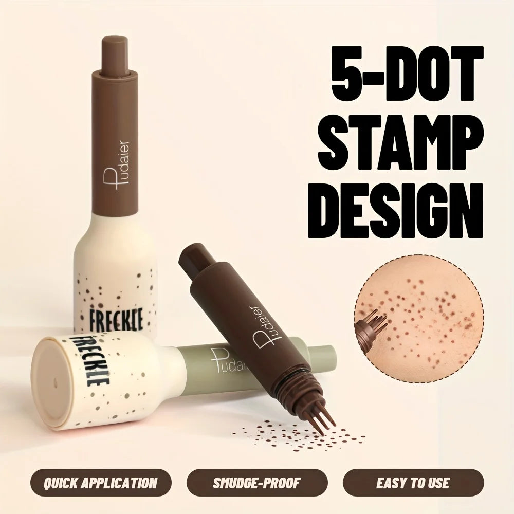 Waterproof Freckle Stamp Pen - Natural Dot Freckles Makeup Tool with Long-Lasting Sweatproof Finish for Beginners