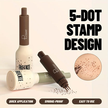 Waterproof Freckle Stamp Pen - Natural Dot Freckles Makeup Tool with Long-Lasting Sweatproof Finish for Beginners