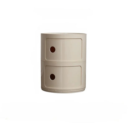 Nordic Round Bedside Table – Mini 2/3/4/5 Layer Cute Storage Cabinet, Creative Living Room & Bedroom Furniture