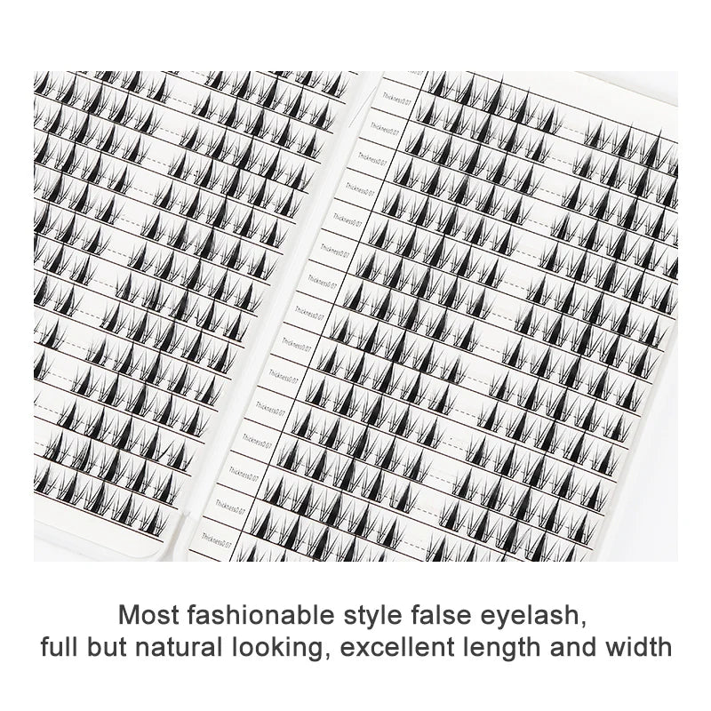 Individual Lash Extensions Kit – DIY Cluster Eyelash Book, False Lashes for Home Makeup