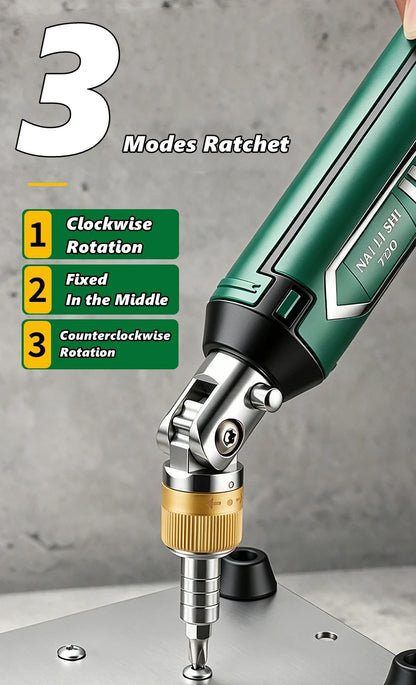 14-in-1 Rotary Ratchet Screwdriver Set - Magnetic Torx & Phillips Bits for Motor Repair and DIY Projects
