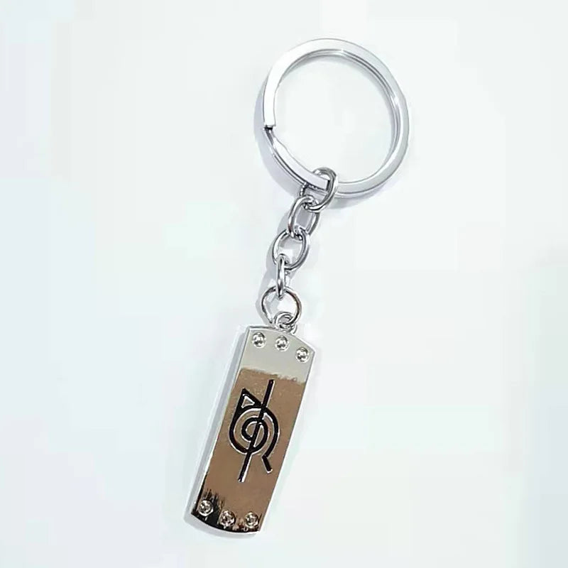 Anime Konoha Necklace & Keychain – Akatsuki Sharingan Jiraiya Pendant for Sasuke, Kakashi Cosplay Jewelry Gift