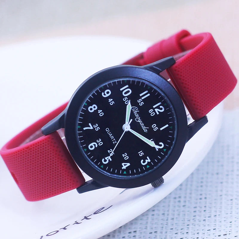 Children's 60-Minute Scale Quartz Wristwatch - Silicone Strap Watch for Boys & Girls, Junior High & Elementary School Exam Watch