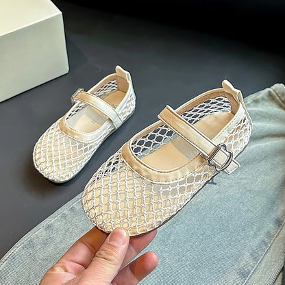 2025 Kids’ Summer Flats – Breathable Princess Shoes for Girls, Soft-Soled, Simple Fashion & Versatile Casual Wear