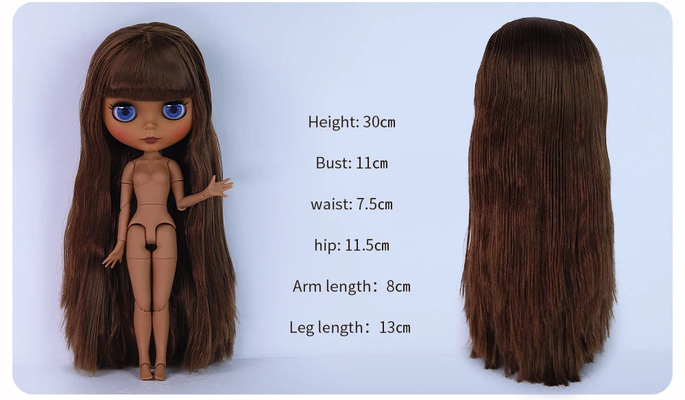 ICY DBS Blythe Doll 1/6 BJD – 30cm Joint Body Set with Random Eyes, Anime Girl Toy Gift