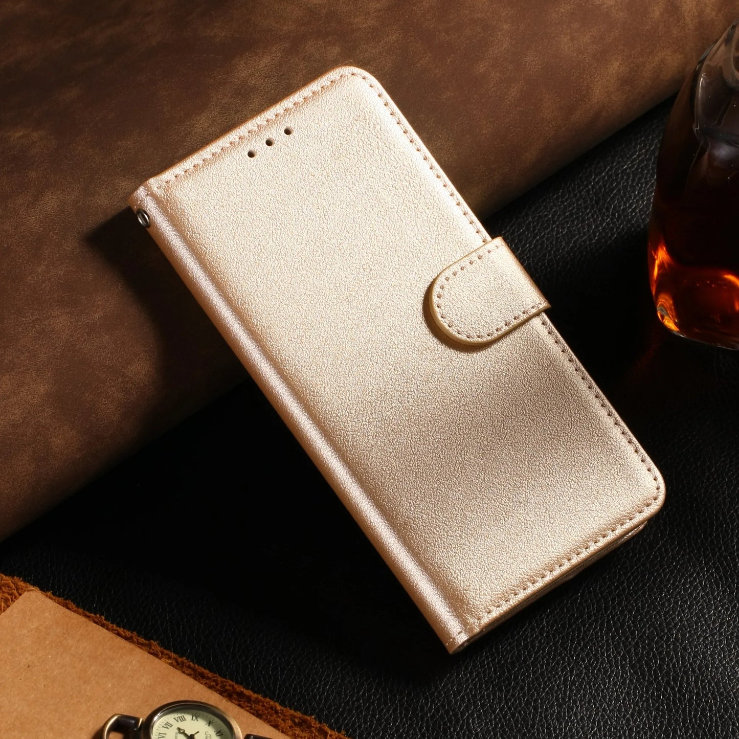 Leather Flip Wallet Case with Stand – Protective Cover for iPhone 15, 14, 13, 12 Mini, 11 Pro Max, X, XR, XS Max, 7, 8, 6, 6s Plus, 5, 5s, SE 2020