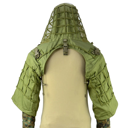 Ghillie Suit Set | Camouflage Hunting Poncho, Base, Cape & Sniper Viper Hood for Airsoft & Paintball