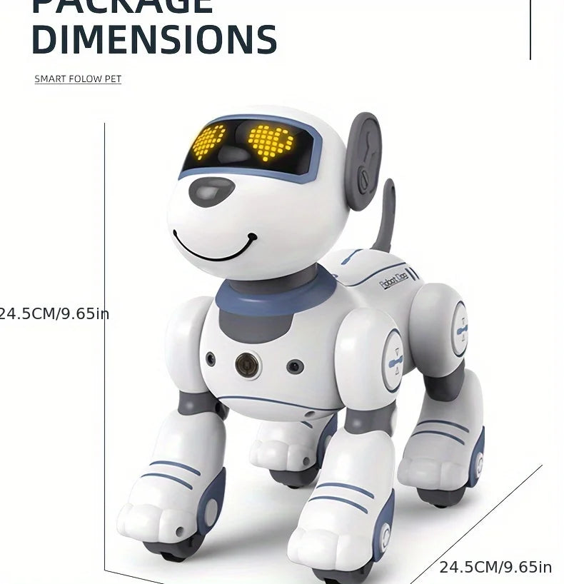 Intelligent Robot Dog Toy - Remote Control, Sing & Dance, Smart Interactive Programmable Puppy for Kids