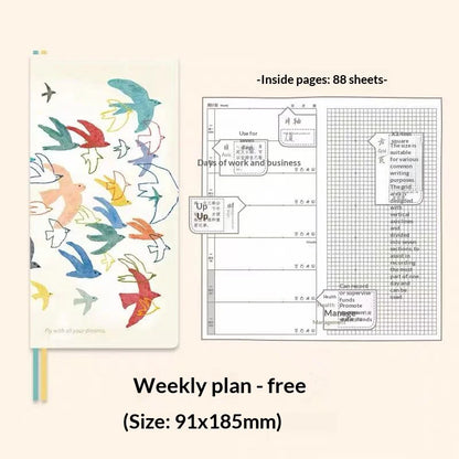 Kinbor Undated Weekly Planner - Illustrated Hardcover To-Do List Notebook
