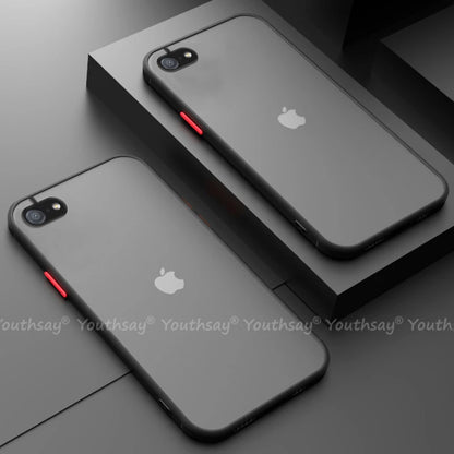 Matte Silicone iPhone SE Case - Translucent Rubber Cover for iPhone SE 2020/2022, 7/8 & Plus Models