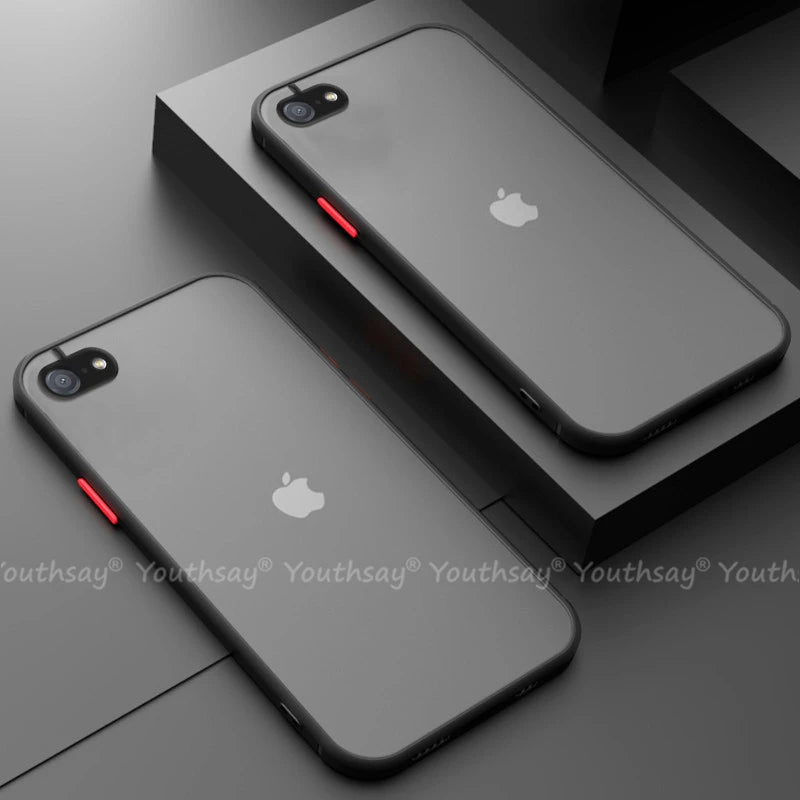 Matte Silicone iPhone Case - Translucent Rubber Protective Cover for iPhone SE 2022, 6–16, Plus, Mini & Pro Max Models