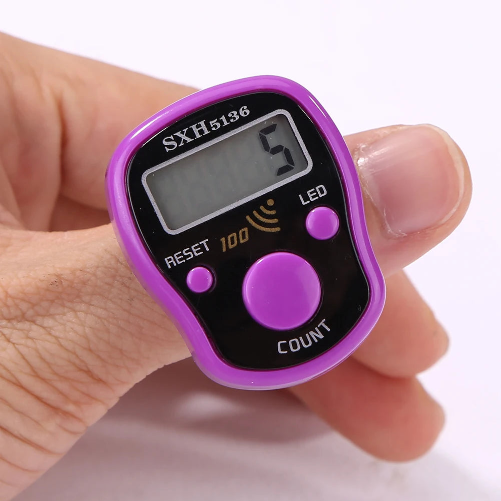 Mini Stitch Marker Finger Counter — LCD Electronic Digital Row Counting Tally Tool
