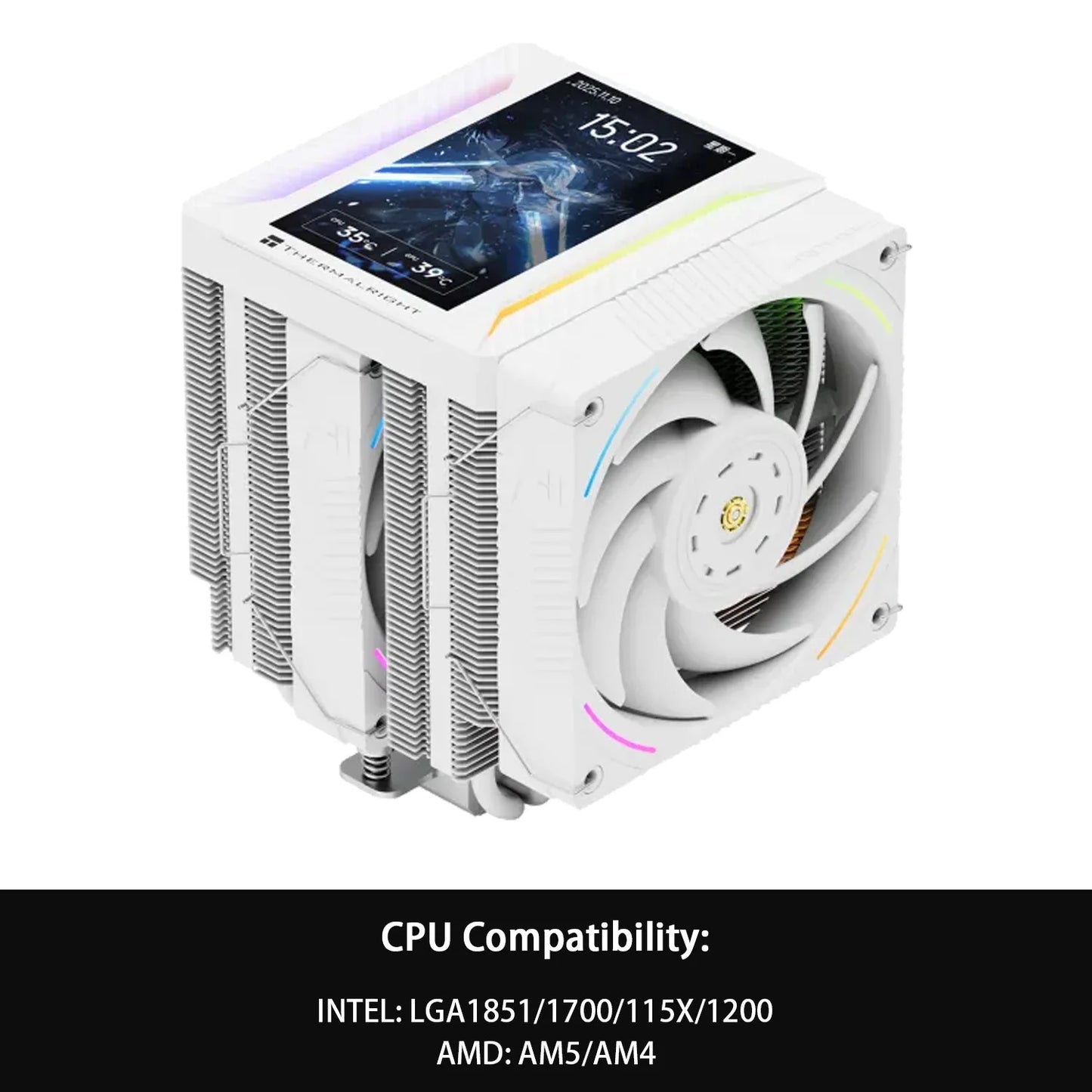Thermalright Peerless Assassin 120 ARGB CPU Air Cooler – High Performance Dual Tower Cooler for Intel LGA1851/1700/1200/115X & AMD AM4/AM5 Black Edition