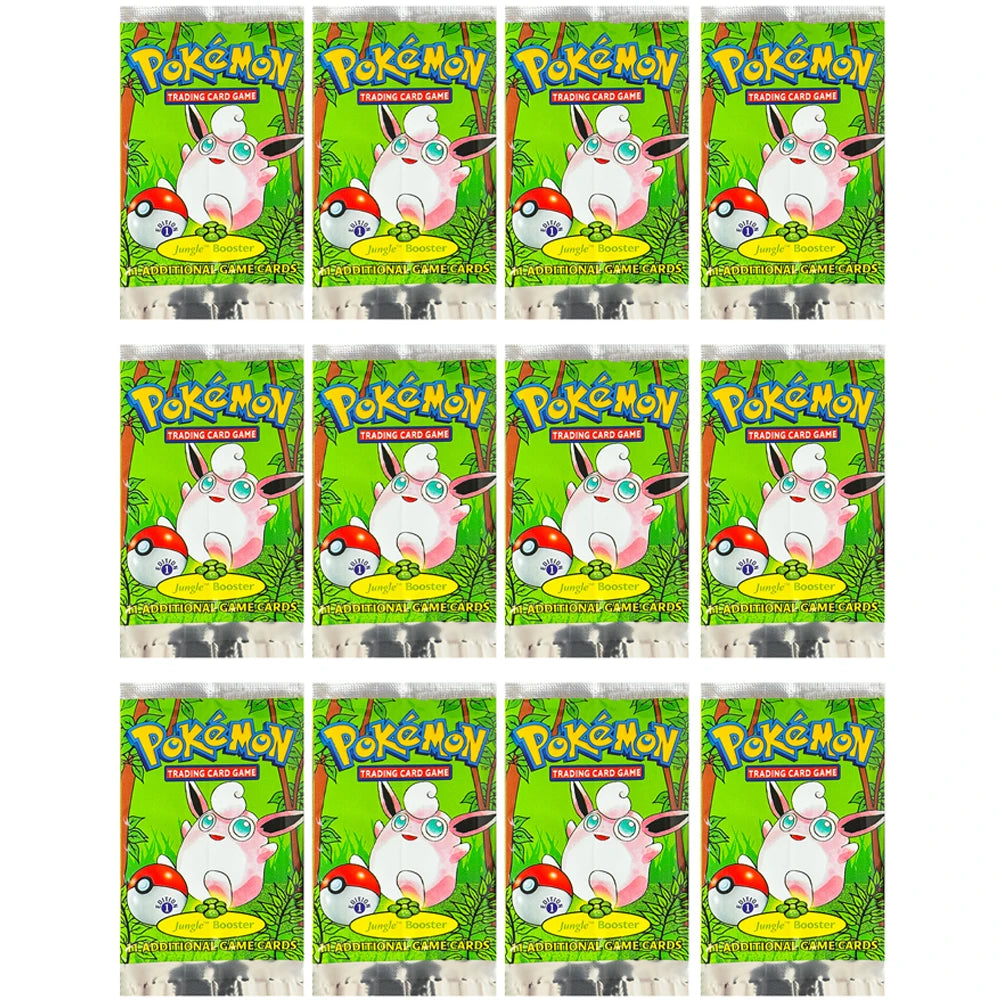 Pokémon Booster Packs Base Fossil Jungle - 11 Cards Per Pack & 36 Pack Booster Box Proxy Game Cards Collection
