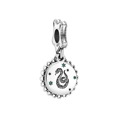 925 Sterling Silver Magic Fan Charm Beads - European Bracelet Charms with Wizard, Train, and Pigeon Designs for Collectors and Gifts