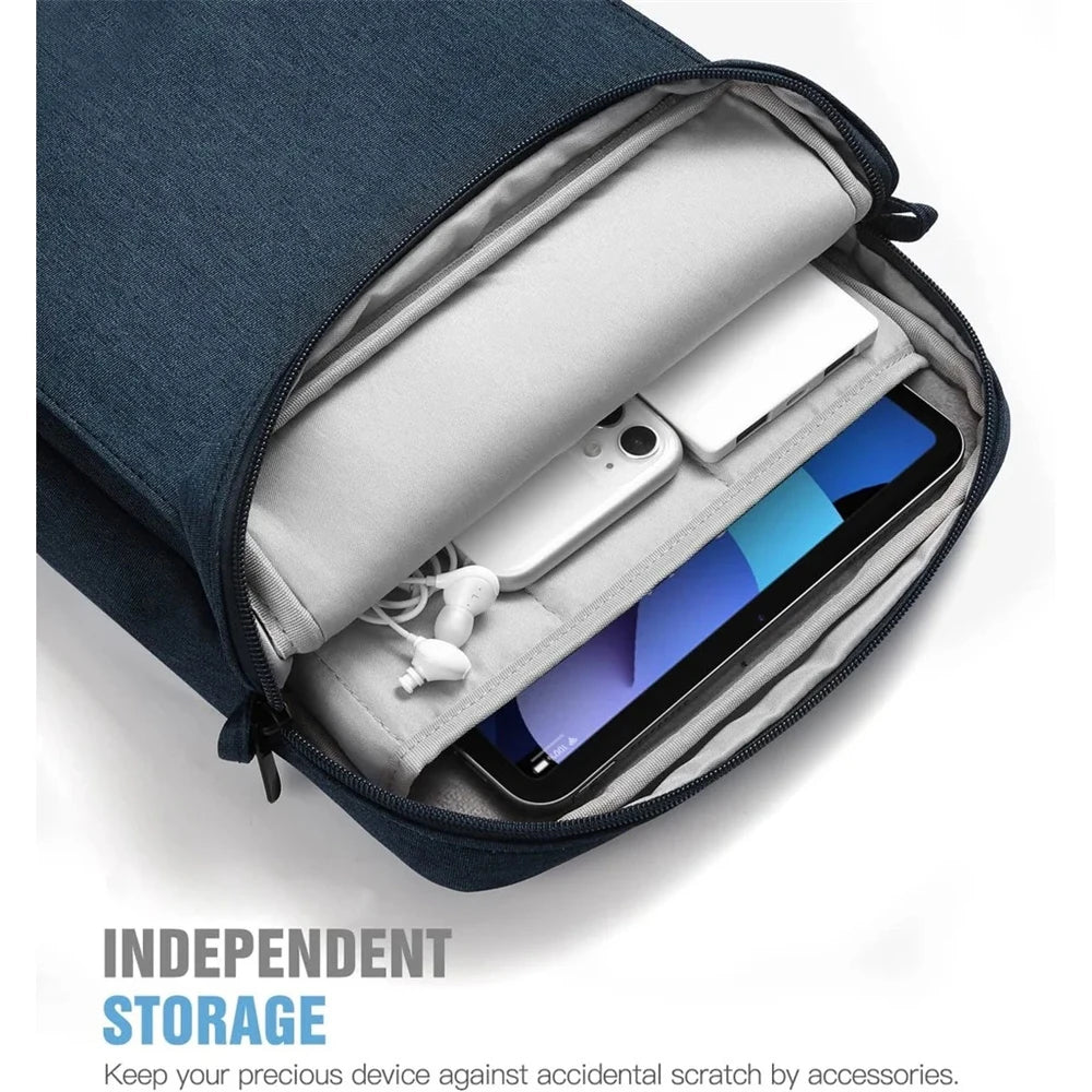 Shockproof Tablet Sleeve Bag with Shoulder Strap - Compatible with iPad, Samsung Galaxy Tab, and Xiaomi Redmi Pad