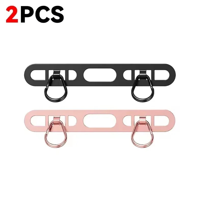 Metal Phone Lanyard Patch Set 1/2/3Pcs – Stainless Steel Side Clip Connector with Double Buckle for iPhone Strap Gasket Attachment