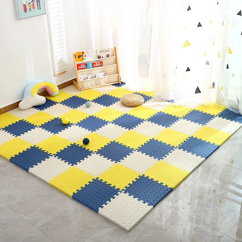 12pcs Foam Baby Play Mat – Soft Interlocking Puzzle Floor Tiles for Kids, Exercise & Play Rug 30x30x1cm