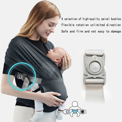 Adjustable Newborn Baby Sling - Soft Breathable Air Mesh Wrap Carrier with Hip Seat Support