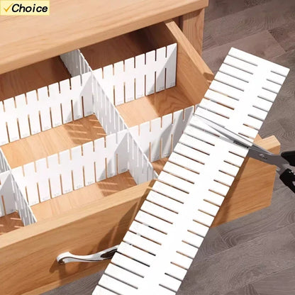 4/8PCS Adjustable Drawer Dividers – Durable Storage Organizer for Socks, Underwear & Clothes, Closet & Cabinet Partition System