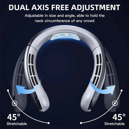 Xiaomi 8000mAh Portable Bladeless Hanging Neck Fan – Rechargeable Mini Fan with Mute Operation, LED Display, and Air Cooler Function