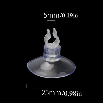 10pcs Rubber Aquarium Suction Cups – Holders for Air Line Tubes, Hoses, and Pumps