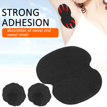 60pcs Underarm Sweat Pads – Non‑Woven Fabric Clothing Pads for Sweat Protection, Black